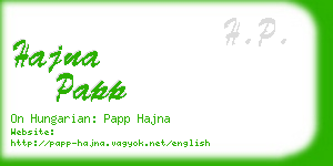 hajna papp business card